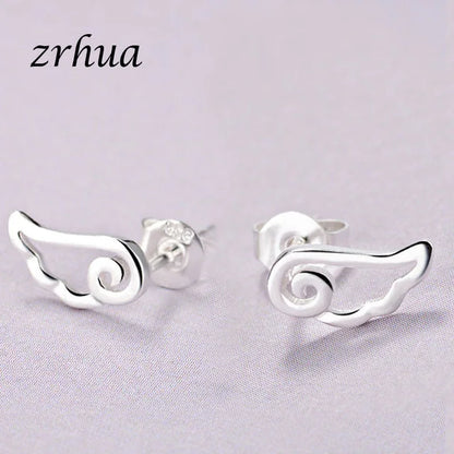 Newest 925 Sterling Silver Needle Women's Jewelry Cute Chic Stud Earrings for School Girls Kids Lady Birthday S925 Stamp