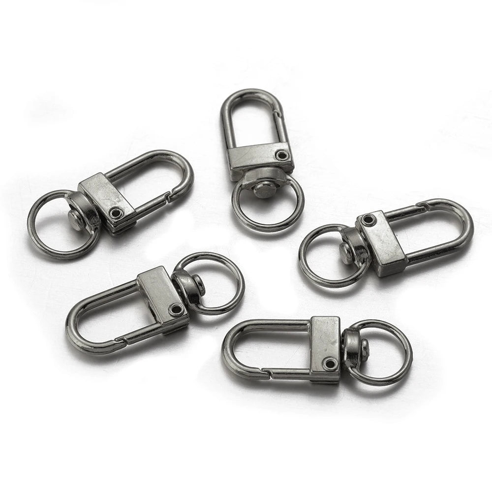 Louleur Key Chain Key Ring Keychain Bronze Rhodium Gold Color 28mm Long Round Split Keyrings DIY Jewelry Making