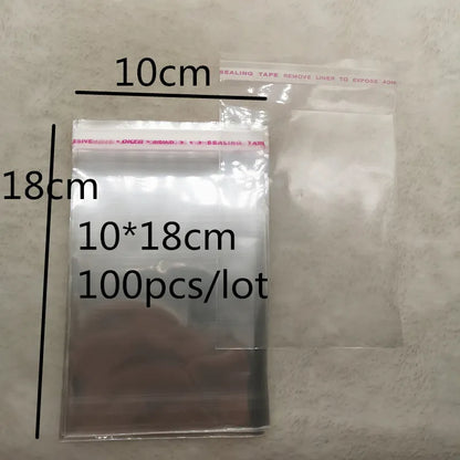 4x6-14x14cm Various Models Resealable Poly Bag Transparent Opp Plastic Bags Self Adhesive Seal Jewellery Making Bag..