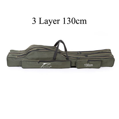 FDDL Portable Folding Fishing Bags Rod Carrier Canvas Fishing Pole Tools Storage Bag Case Fishing Gear Tackle 120/130/ 150cm
