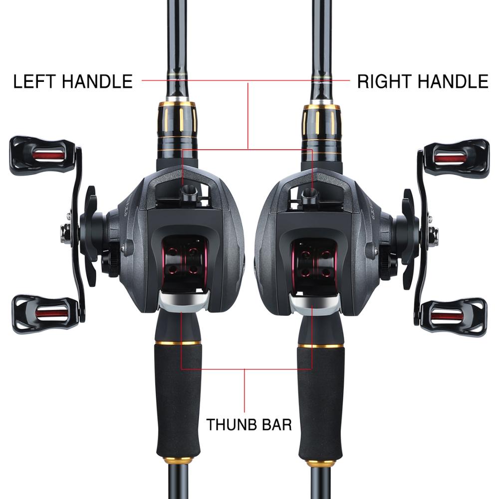 Sougayilang Carbon Fiber Fishing Rod and Reel Combos 4 Section Casting Fishing Pole 12+1BB Reel Fishing Set