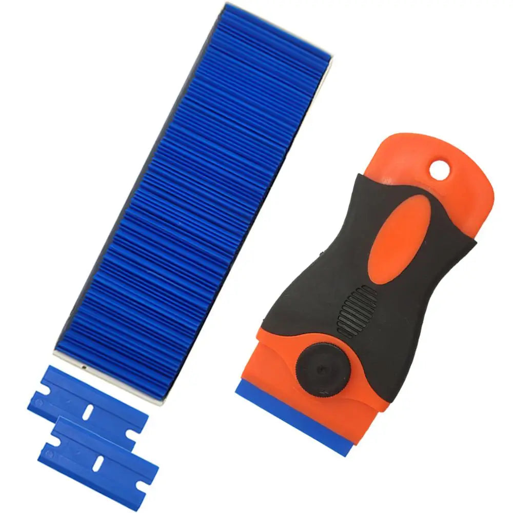 CNGZSY Auto Sticker Label Glue Scraper Plastic Razor Blades Glass Window Clean Spatula Car Vinyl Wrap Film Squeegee E14B