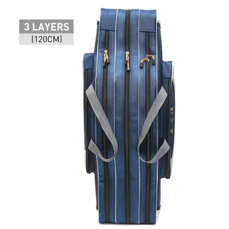Portable Multifunction Fishing Bag Pesca Canvas 80/90/100/120cm Fishing Rod 3 Layer 4 Layer Travel Carry Case Pesca XA49G