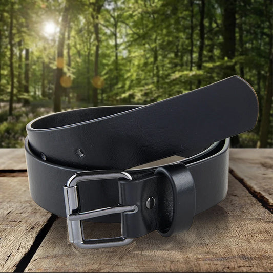 Best Quality Wide PU Leather Belt for Kids Boys Teens Waist Belt Straps Pin Buckles Black Colors