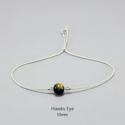 Handmade Moonstone Bracelet Thin Rope With Natural Crystal 925 Sterling Silver Beads Personalized Bracelets for Women