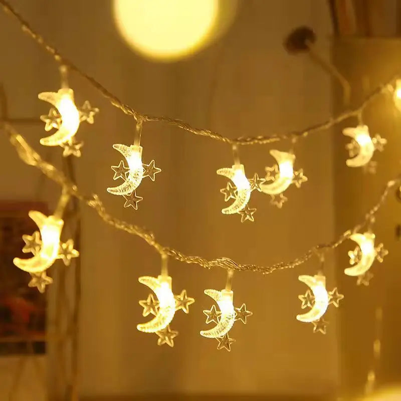 EID Mubarak LED Wind Lights Ramadan Decoration for Islamic Muslim Home Festival Party Decor Ramadan Kareem Eid Al Adha