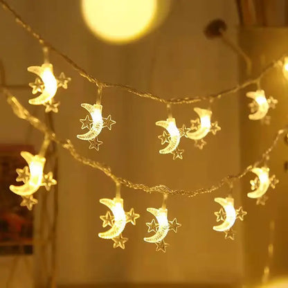 EID Mubarak LED Wind Lights Ramadan Decoration for Islamic Muslim Home Festival Party Decor Ramadan Kareem Eid Al Adha