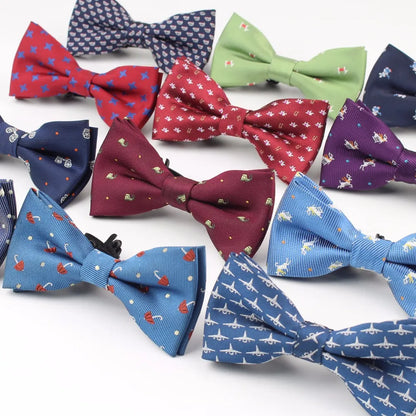 Plaid Children Bowtie Polester Bowties Baby Kid Kids Classical Pet Striped Butterfly Bow Tie Elk Bike Umbrella Dog Car