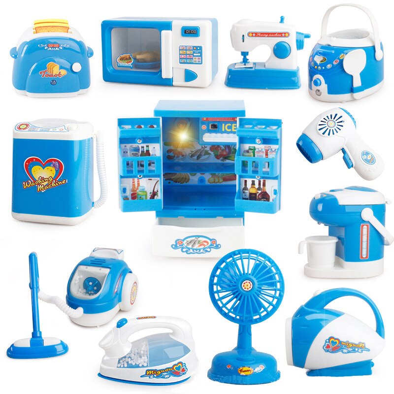 1pcs Children Kitchen Pretend Play Toys Light-Up & Sound Simulation Kitchen Toys Household Appliances Toy for Kids Children Baby