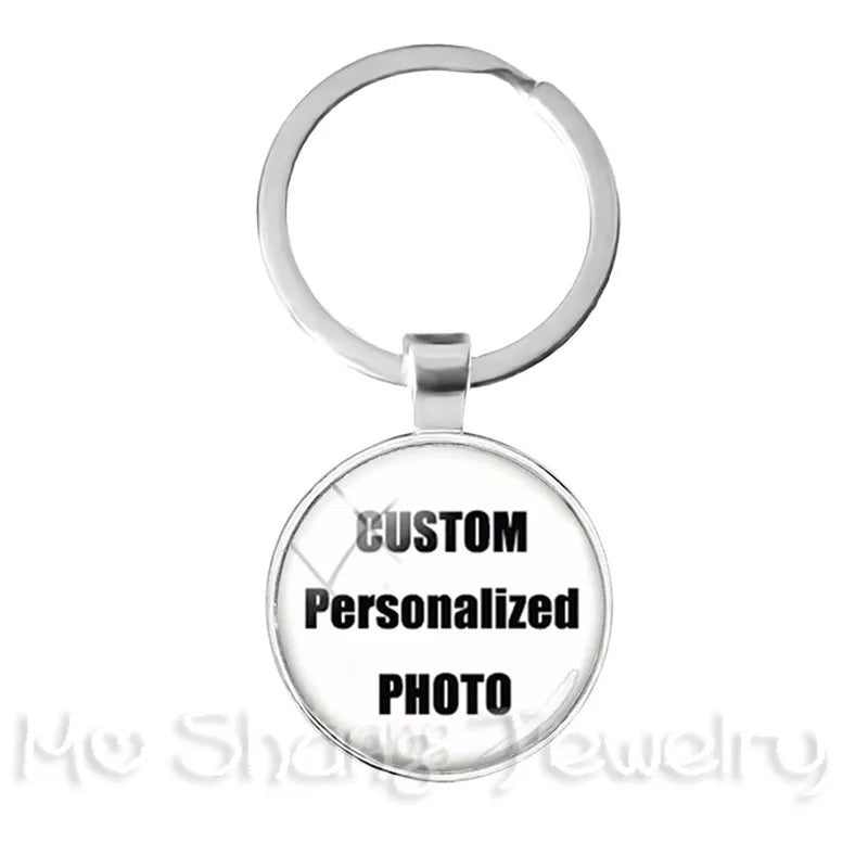 Personalized Custom Keychain Photo Mum Dad Baby Children Grandpa Parents Custom Designed Photo for Family Anniversary