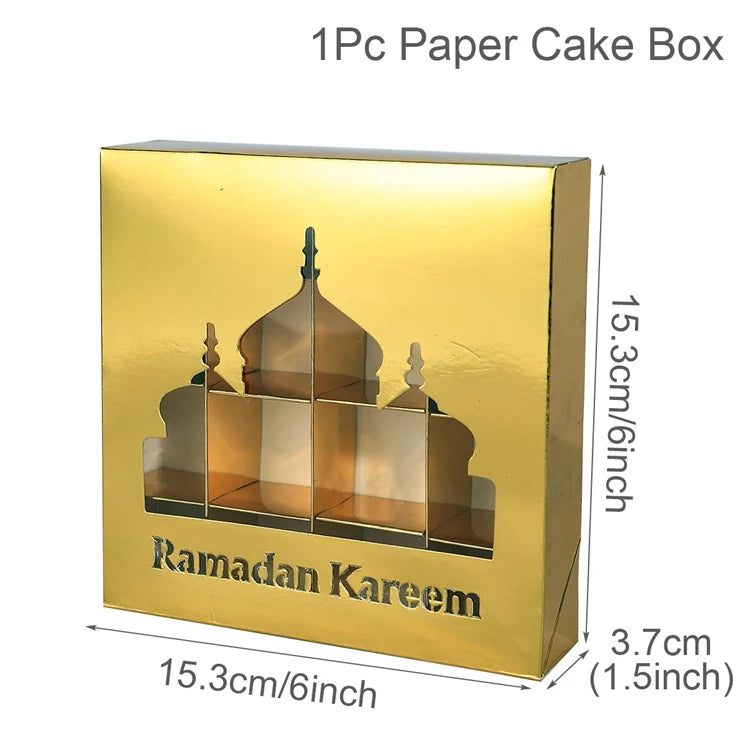 Eid Mubarak Candy Boxes Ramadan Decoration 2024 Eid Mubarak Ramadan Kareem Muslim Islamic Festival Party DIY Decor Supplies