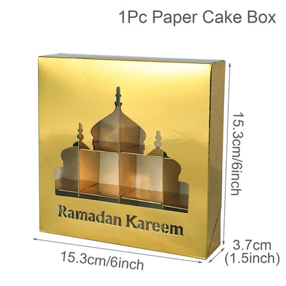Eid Mubarak Candy Boxes Ramadan Decoration 2024 Eid Mubarak Ramadan Kareem Muslim Islamic Festival Party DIY Decor Supplies
