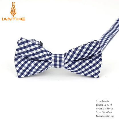 36Colors Brand Plaid Kid Bowtie Cotton Children Bowties Baby Kid Classical Pet Dog Cat Striped Butterfly Child Bow Tie
