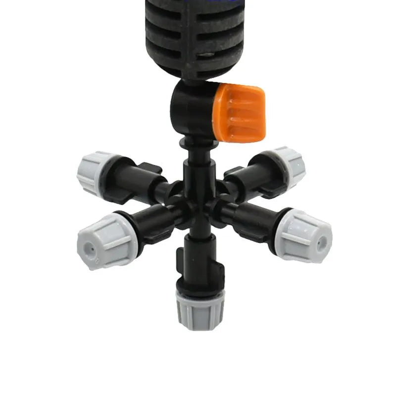 Hanging Anti Drip Misting Nozzle Cross Atomizing Nozzle Fog WATER SPRAY to Greenhouse Drip Irrigation 1set