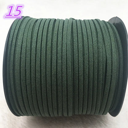 NEW 5yards/Lot 3mm Double Sided Suede Braided Cord Korean Velvet Leather Handmade Beading Bracelet Jewelry String