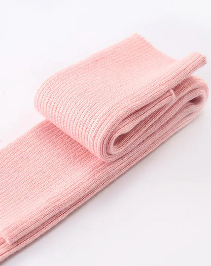 Sparsil Women Winter Arm Warmers Cashmere Fingerless Long Gloves Solid Warm Mittens Elbow Thread Knitted Sleeves 50cm Glove
