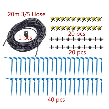 Greenhouse Drip Irrigation 2l/4l/8l 2-Way Drip Arrow Kit Garden Irrigation System Potted Plants Watering Kit 20 Sets