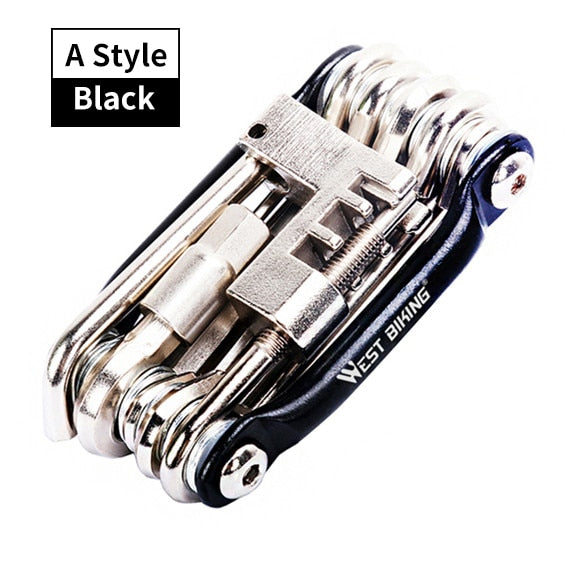 WEST BIKING Multitool Bicycle Repair Tools Chain Hex Spoke Wrench Screwdriver 10 in 1 Kit Set Road MTB Bike Cycling Multi Tools