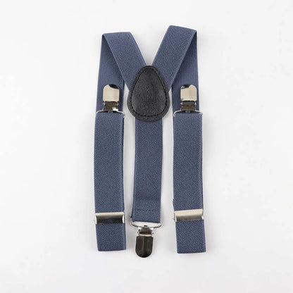 Solid Color Children Belt Baby Boys Suspenders Polyester Y-Back Braces Adjustable Elastic Kids