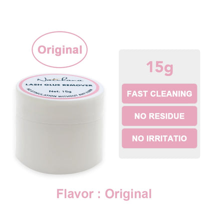 NATUHANA 10g/15g Grafting Eyelash Extension Glue Cream Remover Non-Irritating Plant Lashes Gel Remover Adhesive for Makeup Tools
