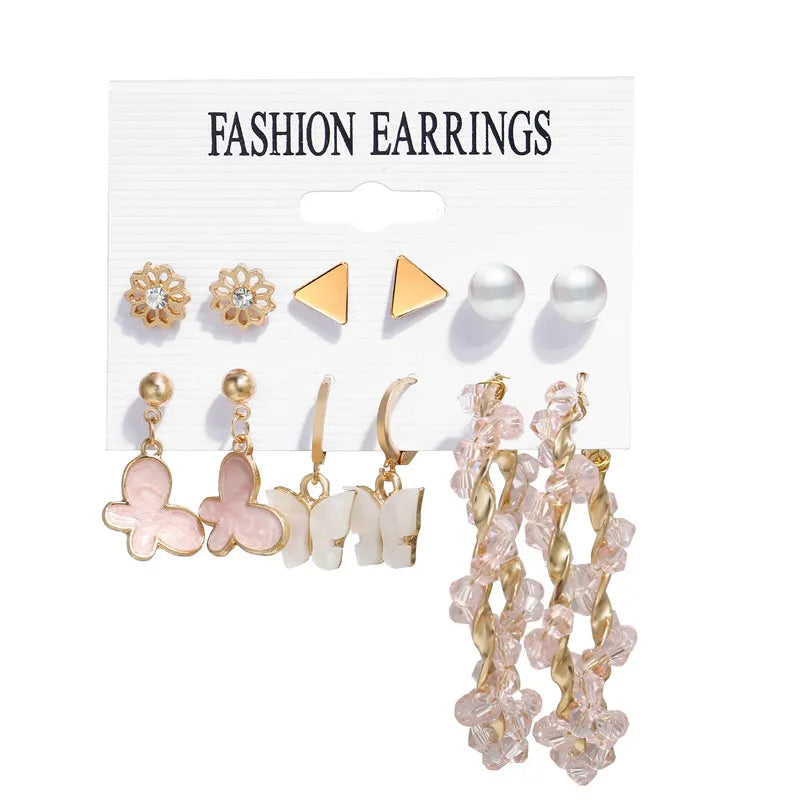 17KM Vintage Tassel Acrylic Earrings for Women Bohemian Earrings Set Big Dangle Drop Earring 2020 Brincos Female Jewelry