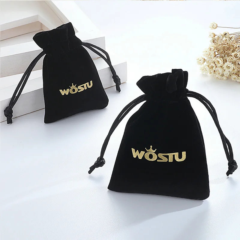 WOSTU Simple Rings 100% 925 Sterling Silver Shimmering Wish Stackable Ring for Women Wedding