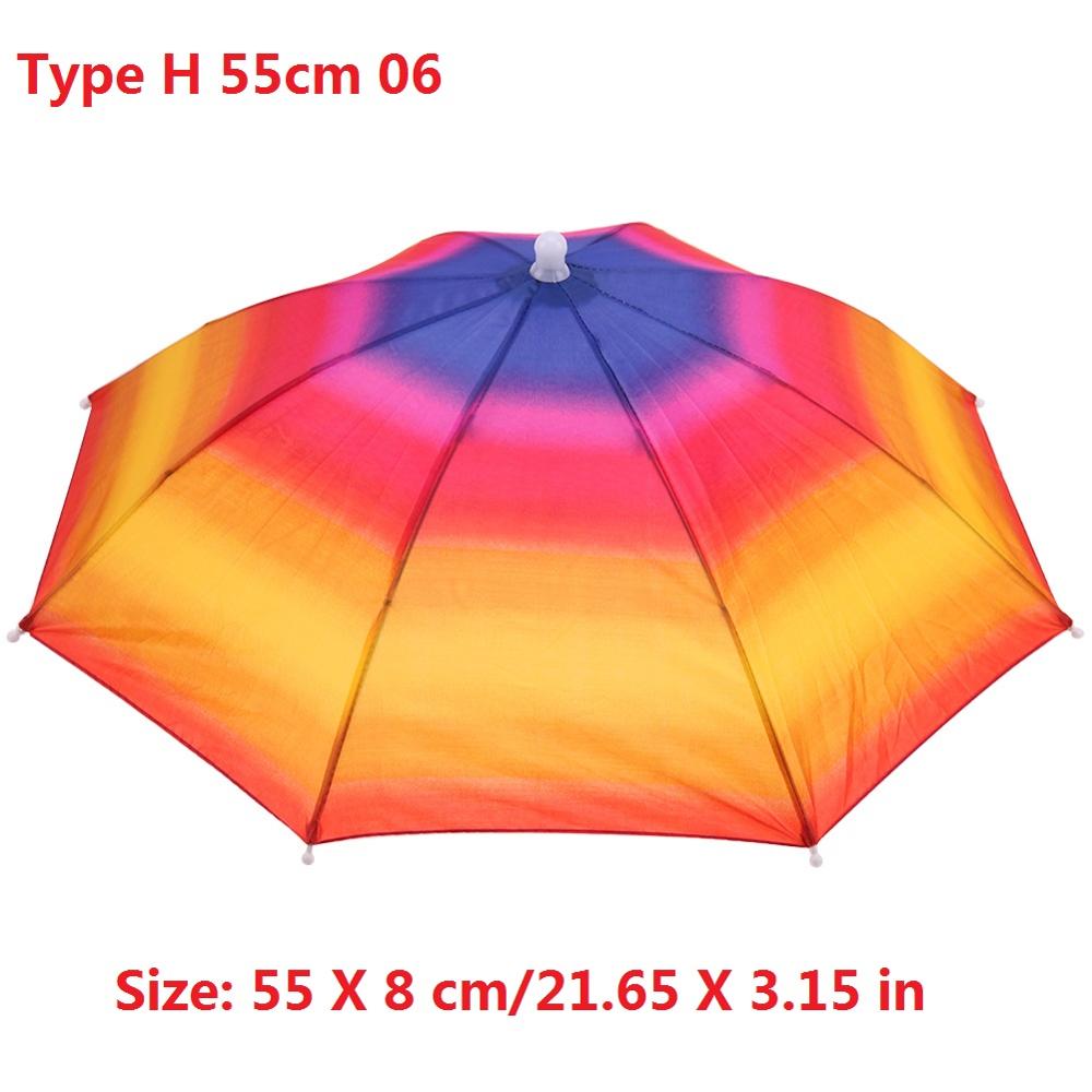 Foldable Head Umbrella Hat Anti-Rain Anti-Uv Outdoor Fishing Caps Portable Travel Hiking Beach Fish Tackle Iscas Pesca Rain Gear