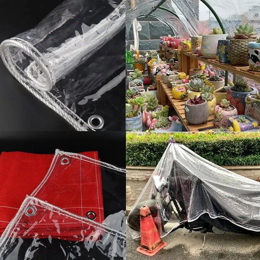 99.99% Transparent PVC Tarp Balcony Rainproof Cloth палатка Toldos Camping Tent Shading Net Tarpaulin Succulent Plants Cover