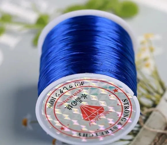 1Roll/35m 0.5mm Elastic Thread Cord String Round Crystal Line Nylon Rubber Stretchy Cord for Jewelry Making Beading Accessories