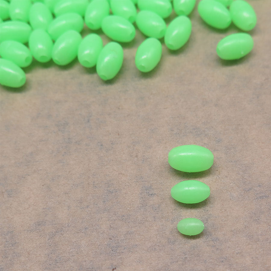 200 PCS/Lot Oval Hard Fishing Bead Luminous Plastic Float Bobber Stopper Hook Lure Accessories