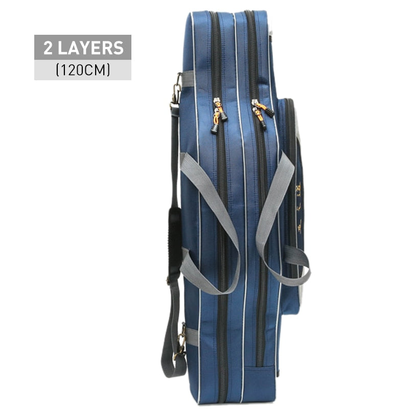 Portable Multifunction Fishing Bag Pesca Canvas 80/90/100/120cm Fishing Rod 3 Layer 4 Layer Travel Carry Case Pesca XA49G