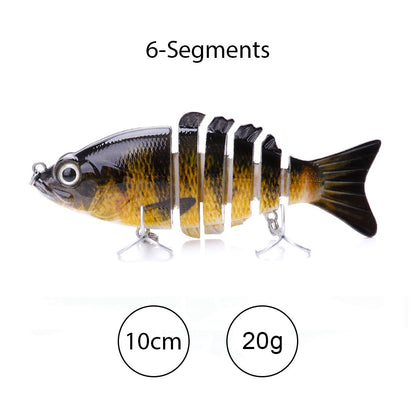 TREHOOK Sinking Wobblers Fishing Lures 10cm 17.5g 6 Multi Jointed Swimbait Hard Artificial Bait Pike/Bass Fishing Lure Crankbait