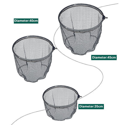 Hand Net Head Aluminum Alloy 8mm Screw Folding Dip Net 35/40/45cm Gluing Net Outdoor Fishing Net Tool Accessories