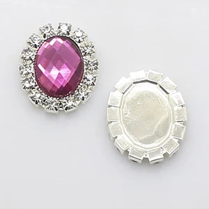 YWXINXI 10Pcs Hot Selling 16*20mm Oval Diy Jewelry Accessories Rhinestone Board Wedding Invitation Clothing Accessories