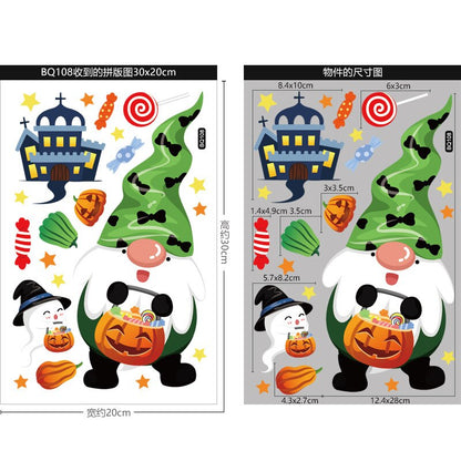 Horror Party Supplies Halloween Window Decoration Halloween Door Wall Decoration Sticker Scary Witch Halloween Home Decor
