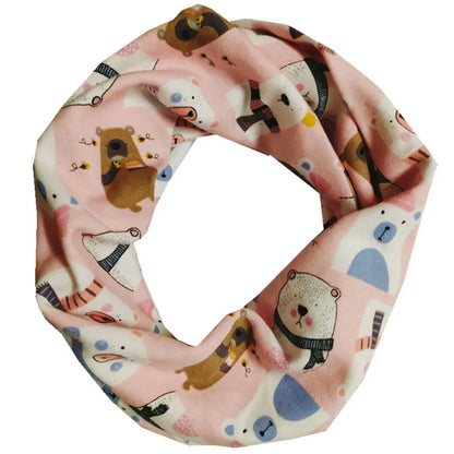 New Autumn Winter Girls Cotton Scarf Kids Scarf Bibs LIC Boys Girls Scarves Lovely Kids Collar Children Bufandas O Ring Scarf