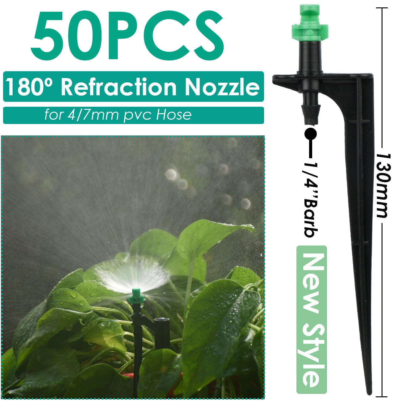 KESLA Garden Watering Drip Irrigation Adjustable Sprinkler 360 Degree Dripper Inserting Ground Fit 4/7mm Hose Greenhouses Yard