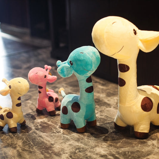 18cm/25cm Cute Giraffe Plush Toy Pendant Soft Deer Stuffed Cartoon Animals Doll Baby Kids Toys Christmas Birthday Colorful