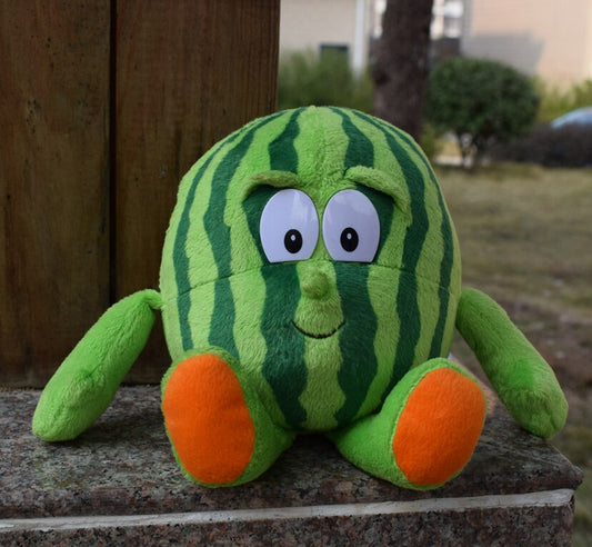 New Fruits Vegetables Banana Pear Brcoccoli  Watermelon Bee Ladybird Lemon Mushroom Pineapple Starwberry 9" Soft Plush Doll Toy