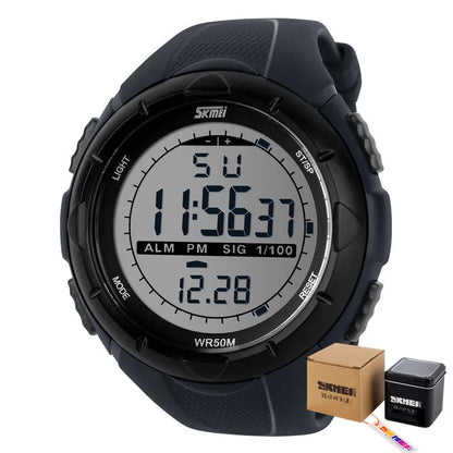 SKMEI Fashion Simple Sport Watch Men Military Watches Alarm Clock Shock Resistant Waterproof Digital Watch Reloj Hombre 1025