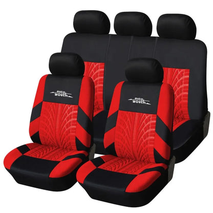 AUTOYOUTH Car Seat Covers Full Set Car Seat Protector Auto Seat Covers Polyester Fabric Universal Fits Most Cars Covers Orange