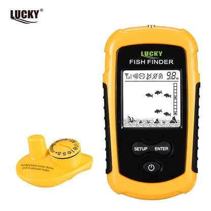LUCKY FFW1108-1& FFCW1108-1 Fish Finder Portable Echo Sounder Wireless Range 400feet(120m) Electronic Fishing Tackle