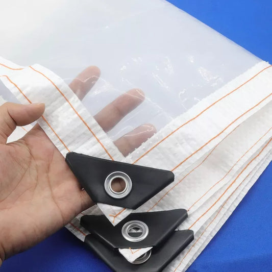 0.1mm Transparent PE Tarpaulin Film Rainproof Tarp Garden Succulent Plants Cover Shelter Home Garden Furniture Rain Cover
