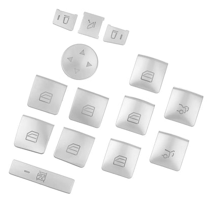 AngelguoguoCar Window Glass Lift Button Trim Cover Sticker for Mercedes Benz a/B/C(w204)/E(w212)/Gla /CLA/ GLK/ GLE-class