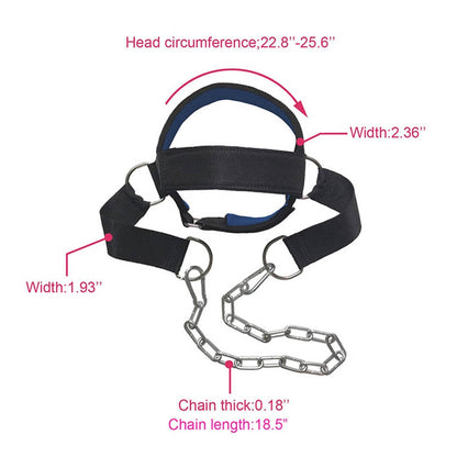 Head Neck Training Head Harness Body Strengh Exercise Strap Adjustable Neck Power Training Gym Fitness Weight Bearing Cap