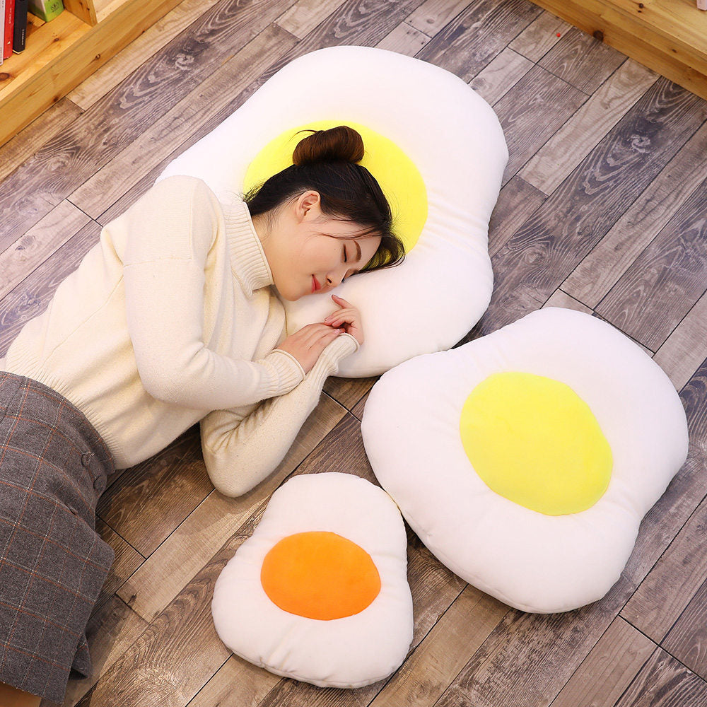 Creative Egg Plush Pillow Stuffed Lifelike Food Lomelette Plush Toy Yolk Throw Pillow Cushion Kids Toys Home Sofa Decor Pillow