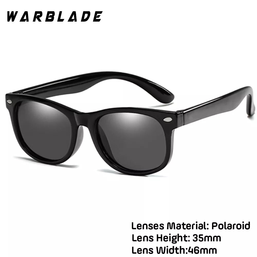 WarBlade Fashion Kids Sunglasses Children Polarized Sun Glasses Boys Girls Glasses Silicone Safety Baby Shades UV400 Eyewear