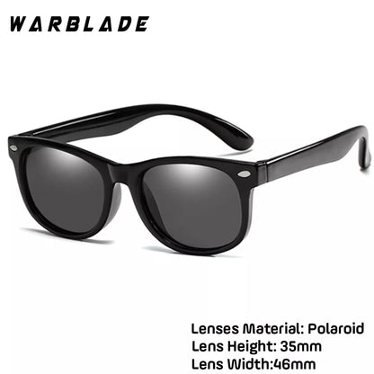 WarBlade Fashion Kids Sunglasses Children Polarized Sun Glasses Boys Girls Glasses Silicone Safety Baby Shades UV400 Eyewear