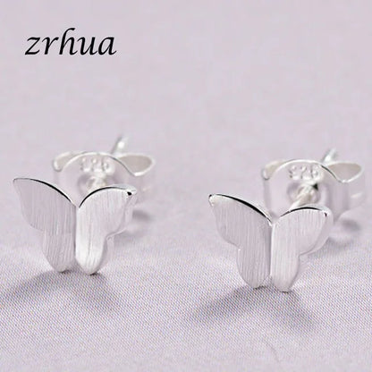 Newest 925 Sterling Silver Needle Women's Jewelry Cute Chic Stud Earrings for School Girls Kids Lady Birthday S925 Stamp