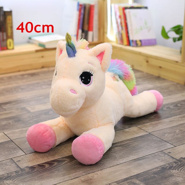 Giant Size 110/60cm Kawaii Unicorn Plush Toy Soft Stuffed Popular Cartoon Doll Animal Horse High Quality Toys for Children Girls